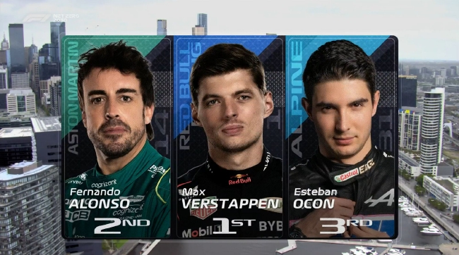 2023年F1澳大利亚大奖赛第3次训练赛前三名